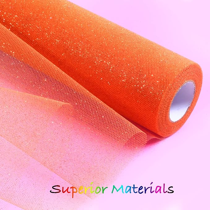 Sparkling Tulle Rolls, 15” by 30 Yards Glitter Tulle Spool Ribbon Fabric - Image 4