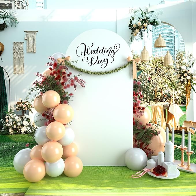 bricia Wedding Arch Backdrop Stand Cover, 6FT Double Sided Stretchy Arch Cover - Image 5