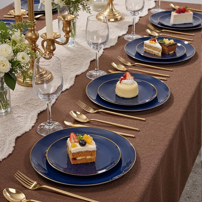 bUCLA 200PCS Blue Plastic Plates - Image 8