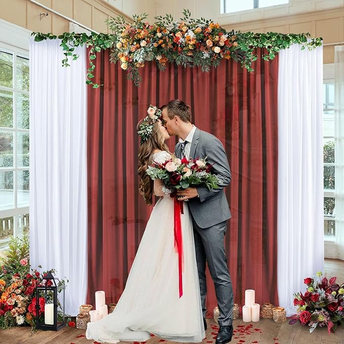 10 x 7 Feet Rust Backdrop Curtain - Image 6