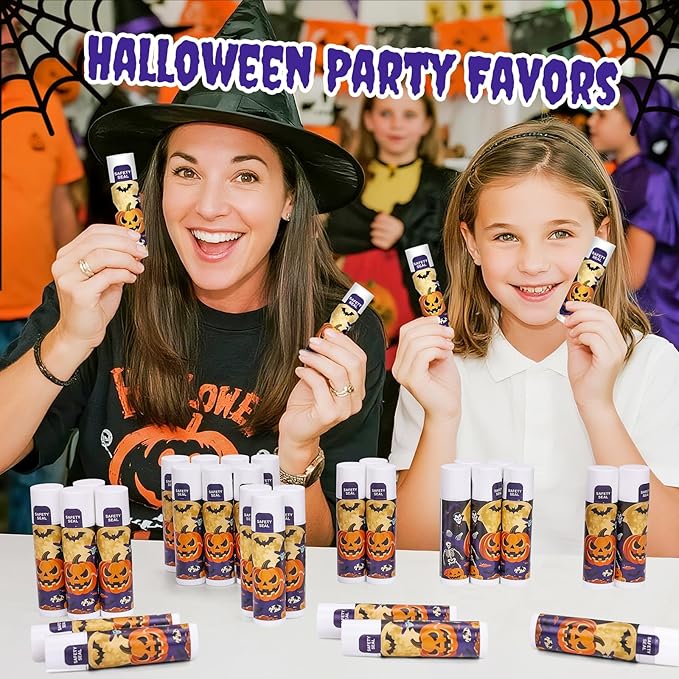 DMSKY 60 Pcs Halloween Lip Balm Bulk, Halloween Party Favors Bulk, Halloween - Image 6