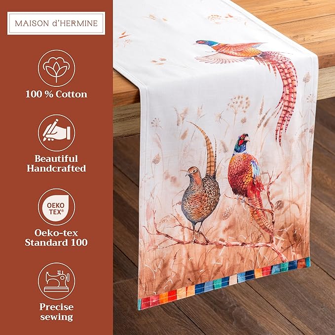 Maison d' Hermine Table Runner 100% Cotton Double Layer Table Runners 108 - Image 2