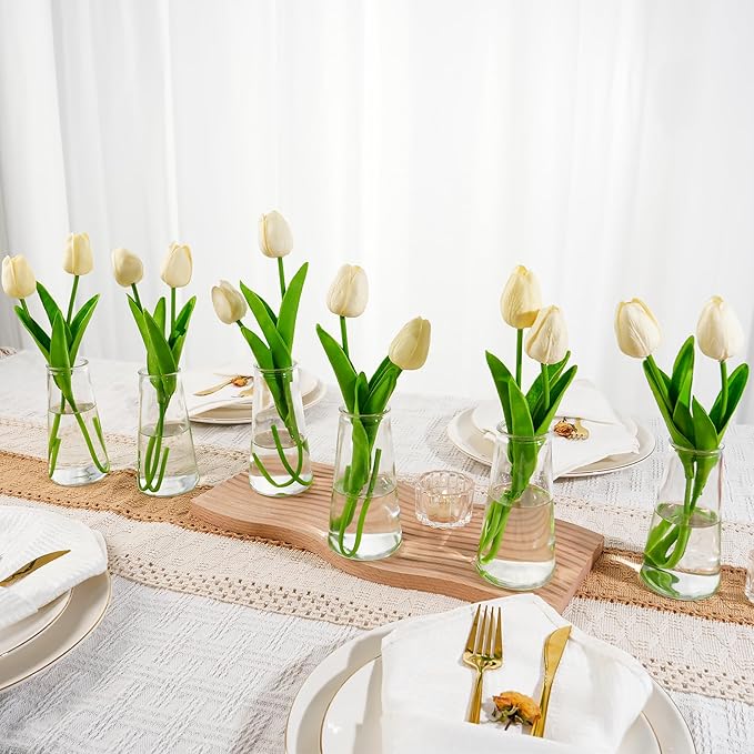 Glass Bud Vases for Centerpieces, Small Flower Vase in Bulk Set of 20, Modern - Image 4