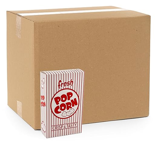 Snappy 3J Red & White Striped Close Top Popcorn Boxes by SNAPPY