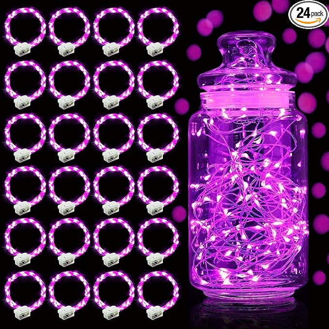 Aogist 24 Pack Fairy Lights 3 Modes 7ft 20 LED Waterproof, Battery Operated by Aogist