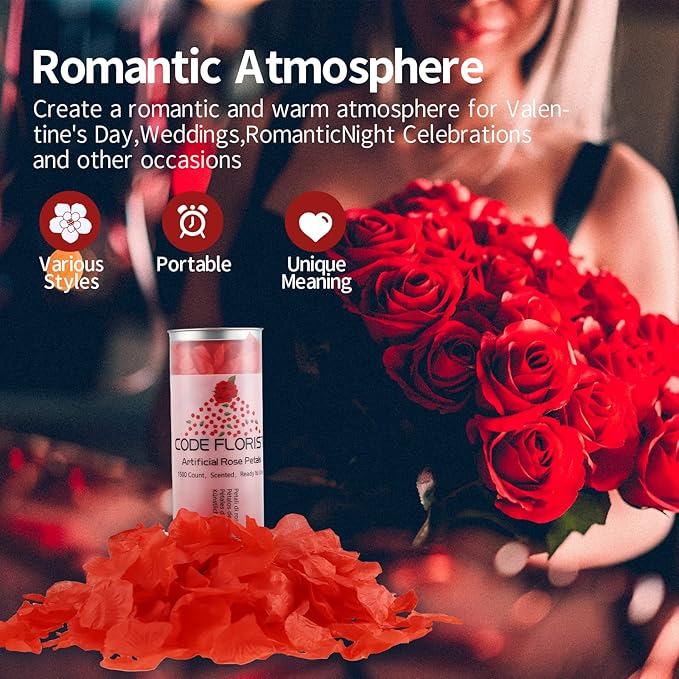 CODE FLORIST 1500 PCS Red Silk Rose Petals - Image 5