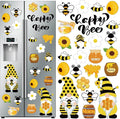 Xuhal 25 Pcs Bee Decor Refrigerator Magnets Happy Bee Gnome Sunflower Magnetic by Xuhal