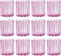 GOLDEAL 24Pcs Pink Glass Votive Candle Holders Tealight Holders Decorative by GOLDEAL