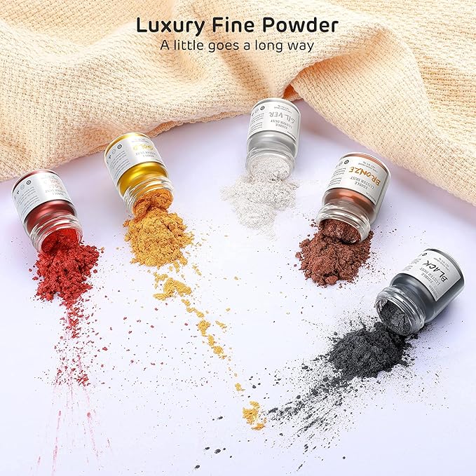 Nomeca Edible Luster Dust, 8 Grams Food Grade Gold Cake Dust Metallic Shimmer - Image 4
