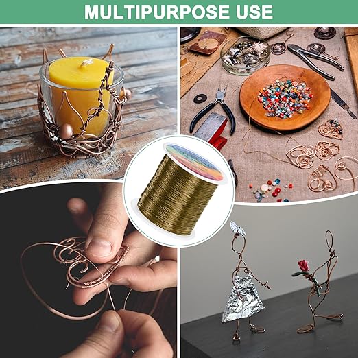 0.4mm Jewelry Wire, 26 Gauge 328FT Craft Wire Copper Beading Wire - Image 7