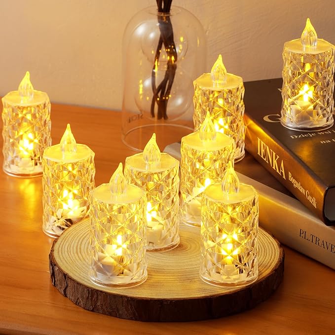 12-Pack Tea Lights Candles Battery Operated, Realistic Flicker & 200+ Hour - Image 8