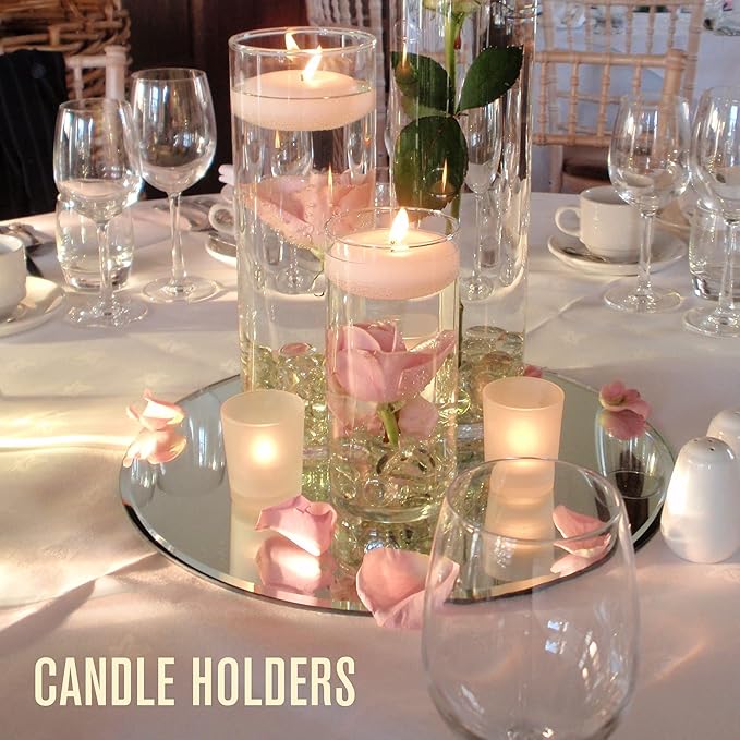 Houseables Mirror Centerpieces for Tables, Round Mirrors for Centerpieces - Image 6