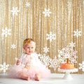 ShinyBeauty Sequin Backdrop - 8ft x 10ft Light Gold Sequin Fabric Drapes by ShinyBeauty