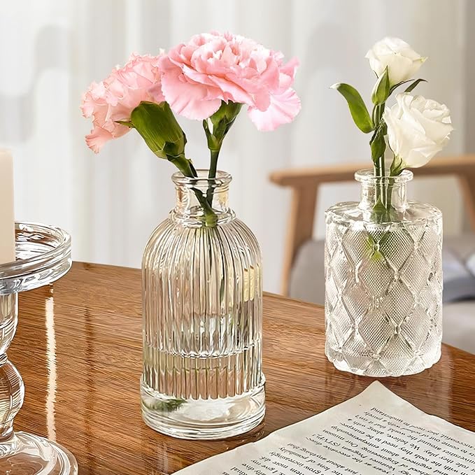 Glass Bud Vases Set of 12, Vintage Small Vases - Image 5
