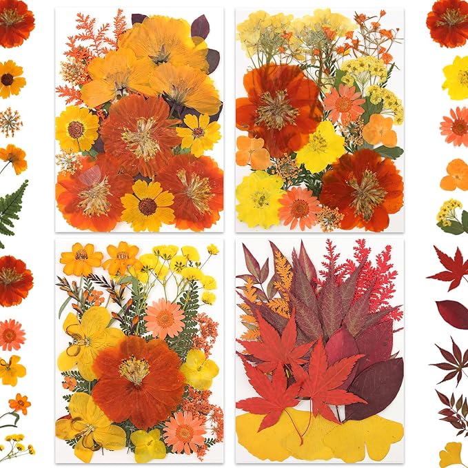 80P Autumn Tone Dried Flowers for Crafts - Image 7