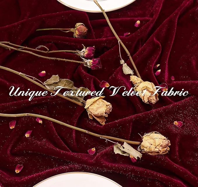 Velvet Table Runner 20 x 120 Inches 10ft Luxurious Thick Soft Velvet Christmas - Image 4