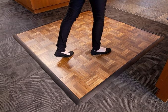 Big Floors 5X5DKOAKFLOOR Interlocking Lightweight Plastic Modular Dance Floor - Image 4