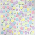 Pastel Party Decorations Blue Purple Pink Yellow Green Circle Dots Garland by pinkblume