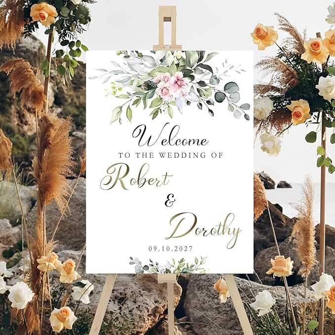 Welcome To Our Wedding Sign, Custom Wedding Welcome Sign, Engagement Party - Image 3