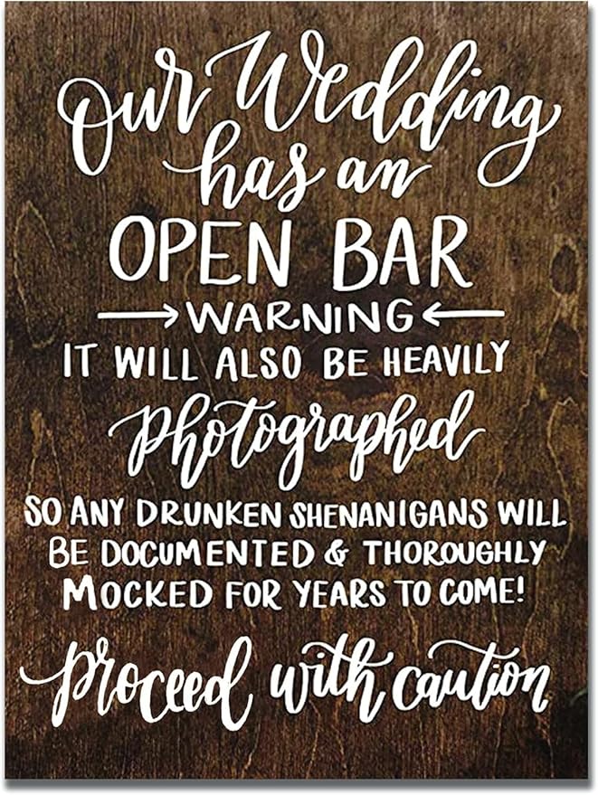 Rustic Wooden Wedding Sign by Eletina