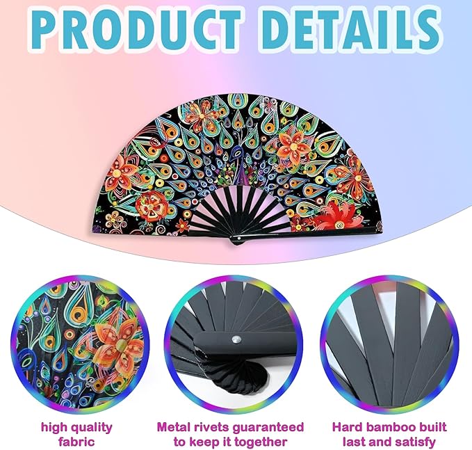 Boots on The Ground Fan, Large Folding Hand Fan - Image 5