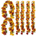 PARTY JOY 6PCS Orange Leaf Garland, 5.6Ft Halloween Garland Artificial Maple by Unknown