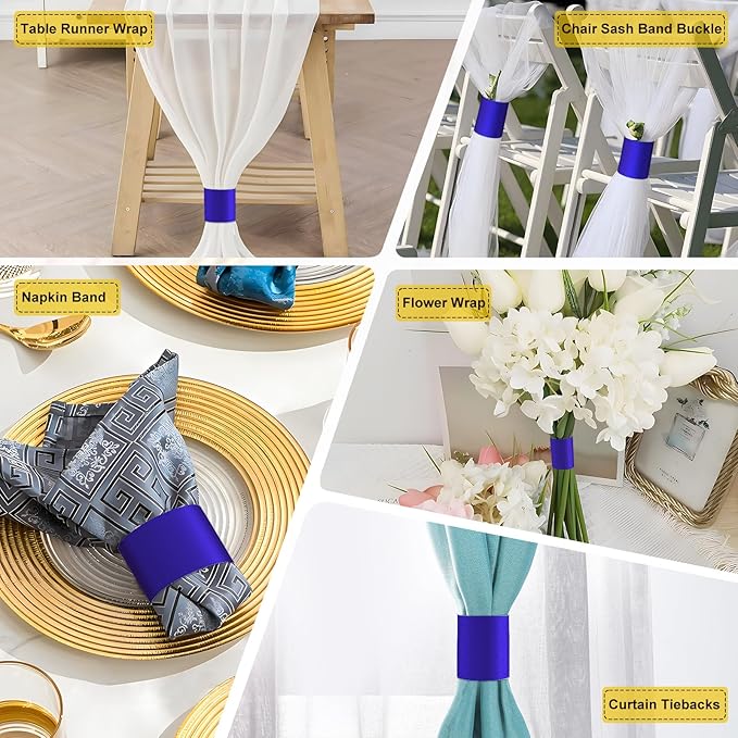 Polymer Material Reusable Napkin Band, Glue-Free Tear-Proof Water Resistant - Image 2