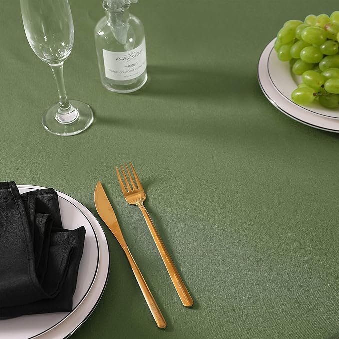 120 inch Round Tablecloth Washable Polyester Table Cloth Decorative Table Cover - Image 7