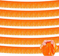 6 Pack 10 Feet Macaron Orange Foil Fringe Garland Metallic Tinsel Streamers by Ferwzsr