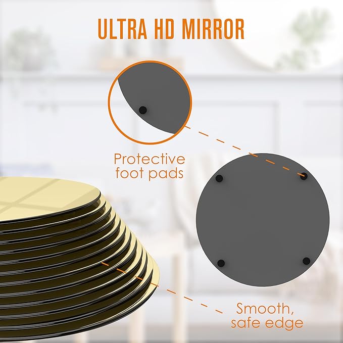 Houseables Gold Mirror Centerpieces - Image 3