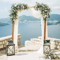Wedding Arch Draping Fabric 3 Panels 30" x 32 ft White Wedding Arch Drapes by Panelee
