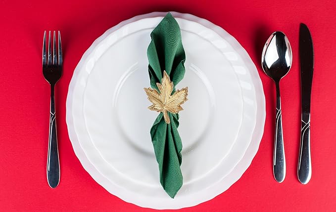 Napkin Rings, Shiny Metal Napkin Rings - Image 2