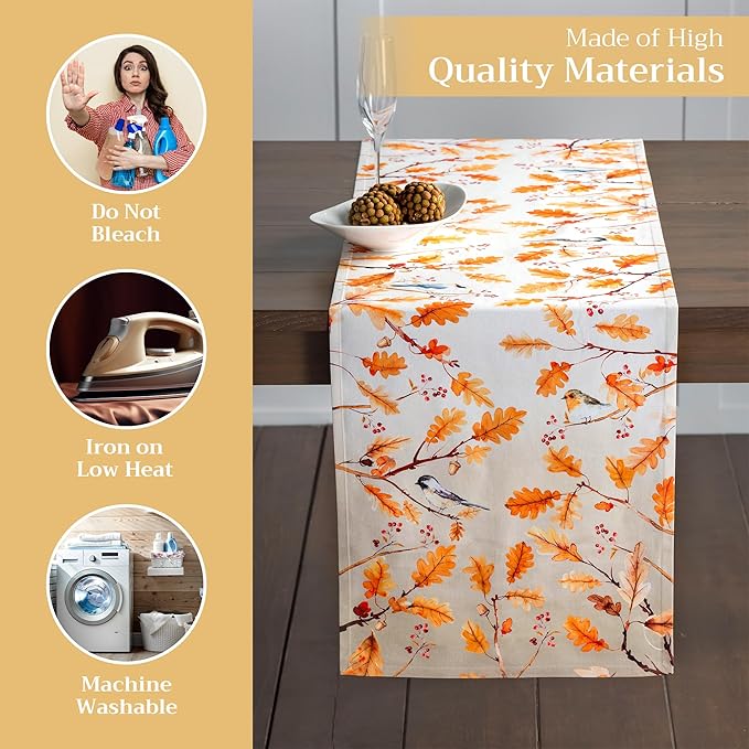 Maison d' Hermine Table Runner 100% Cotton Single Layer Table Runners 72 inches - Image 3