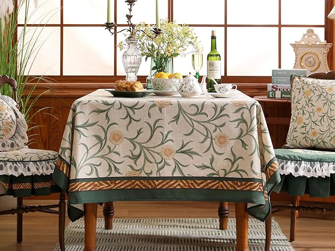 patdrea Designer Floral Linen Table Cloth - Image 3
