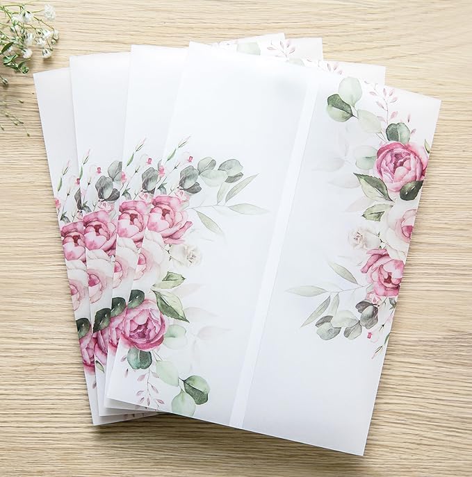 PONATIA 50 PCS Vellum Jackets for 5x7 Invitation Cards - Image 2