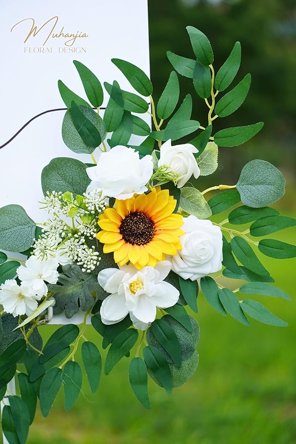 Wedding Sign Faux Flower Swag for Ceremony Party Reception Entrance Floral - Image 7