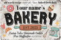 Custom Bakery Metal Sign Personalized Baked Goods Bakers Signs Decor Fresh by Enjoy-yjl