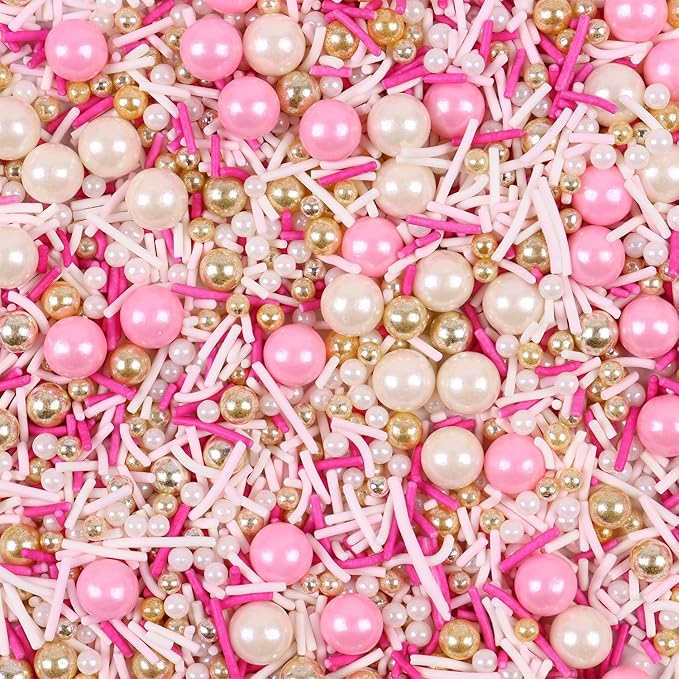 Valentine Pink sprinkles for Cake Decorating Edible Sprinkles for Cookies Ice - Image 2