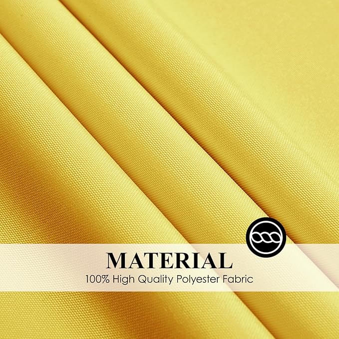 Round Tablecloth 132 Inch 6 Pack Yellow Tablecloths Washable Decorative Linen - Image 5