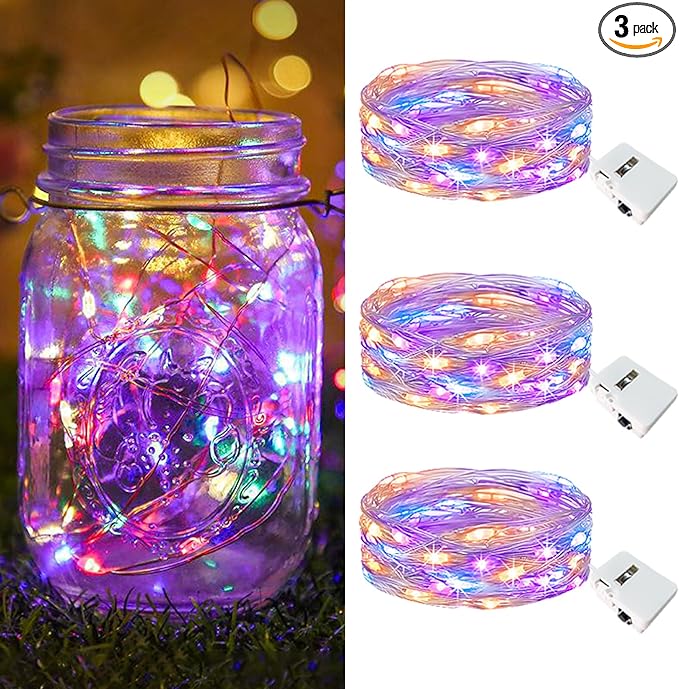 btfarm 3 Pack Fairy Lights Battery Operated, 7ft 20 Led Twinkle Lights String by btfarmdecorativelighting