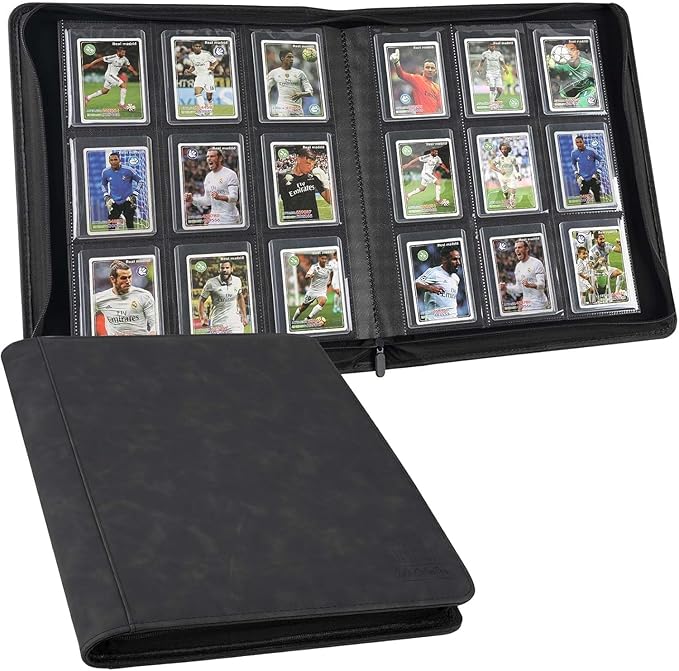 Toploader Binder with 9-Pocket Pages, Holds 288 "3×4" Rigid Toploader Hard Cases by Arkeiliy