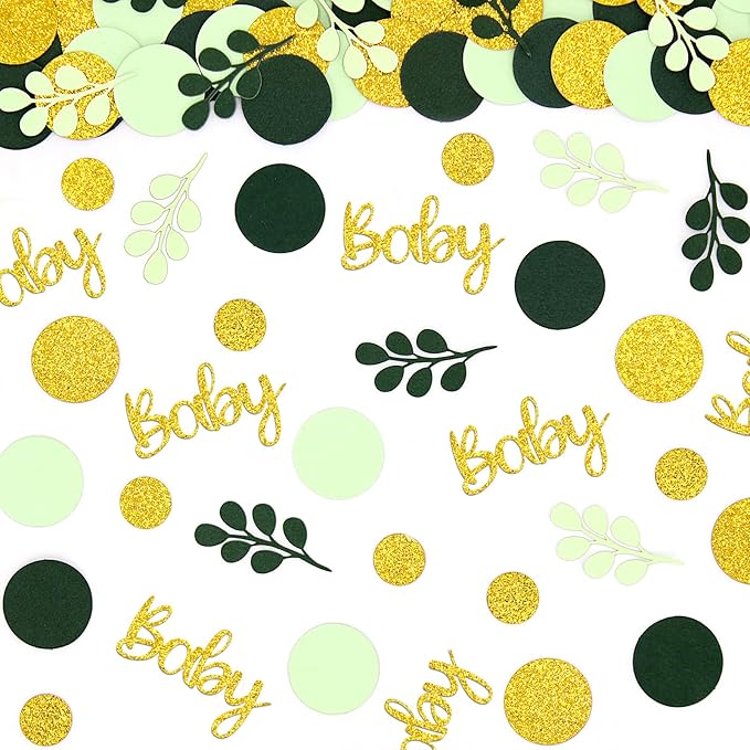 300PC Greenery Baby Shower Confetti by Vofrise