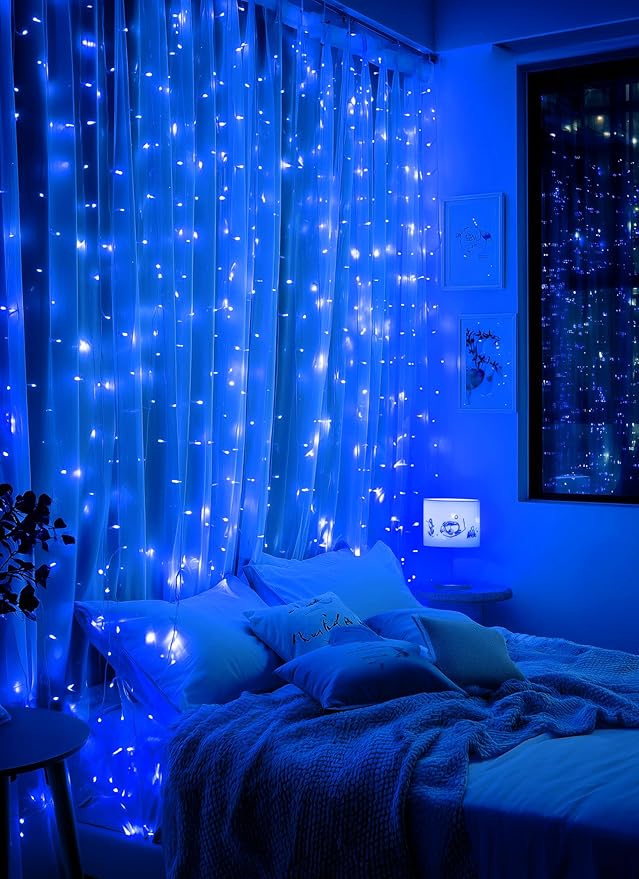 Brightown 300 LED Fairy Curtain Lights, 9.8ft x 9.8ft Curtain String Lights - Image 4