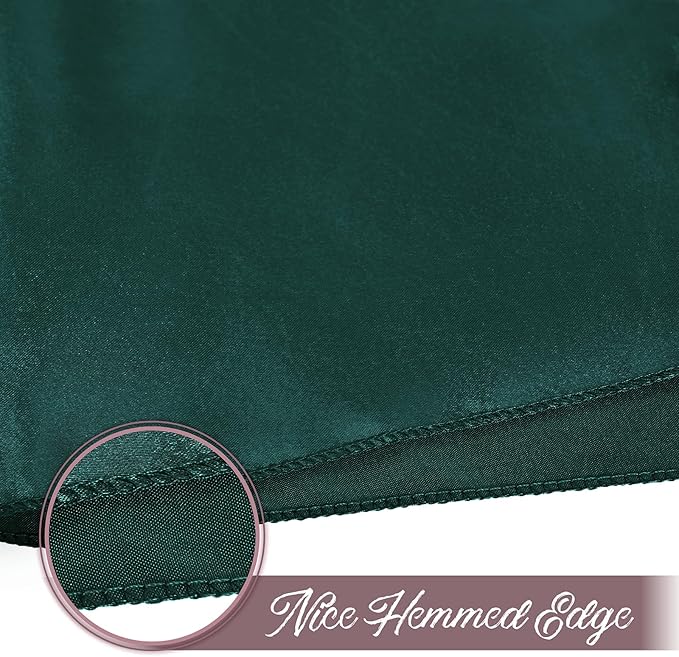 12 Pieces Forest Green Satin Napkins, Silky Soft Smooth Washable Napkins - Image 6