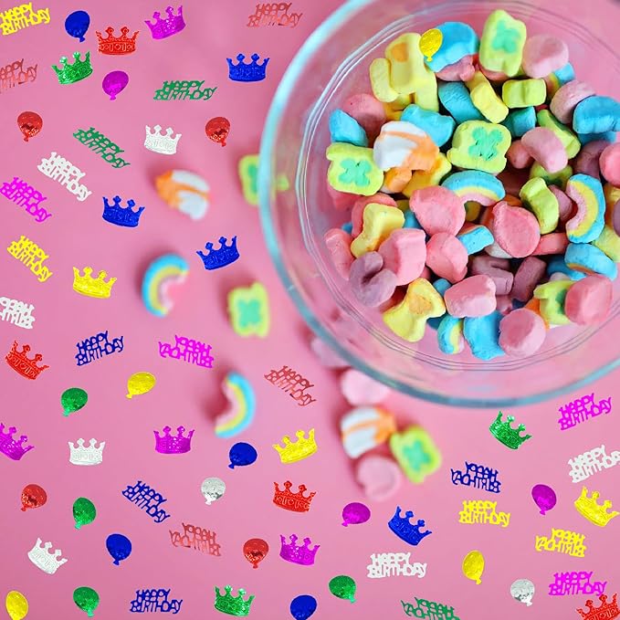 Confetti Happy Birthday Sequins Table Confetti Metallic Foil Sprinkles or DIY - Image 6