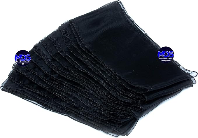 MDS Pack of 100 PCS Organza Chair Sashes Wider Dining Chair Bows Ribbon Tie Back - Image 5