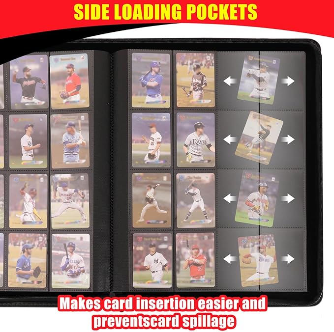 Premium 16-Card Binder 1000+ Card PU Cover Trading Card Album Compatible - Image 5