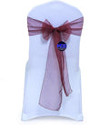 MDS Pack of 200 PCS Organza Chair Sashes Wider Dining Chair Bows Ribbon Tie Back by MDS