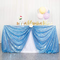 ShinyBeauty Square Tablecloth 72x72-Inch Sequin Tablecloth Overlay Baby Blue by ShinyBeauty