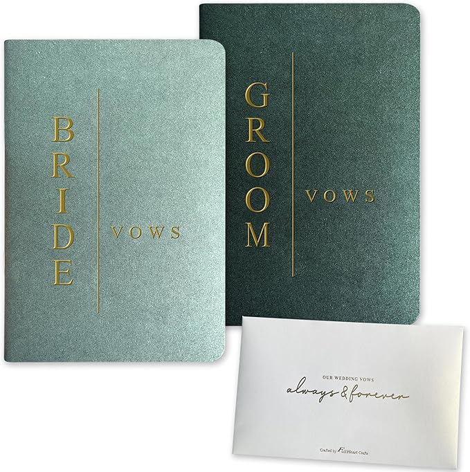 Vow Books His and Hers Wedding Vow Books Bride and Groom by WeddingGiftsWedding